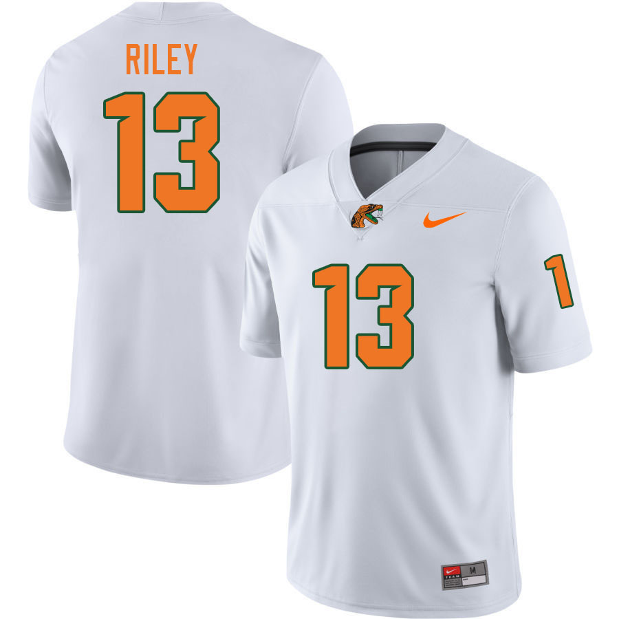 Florida A&M Rattlers #13 Ken Riley College Football Jerseys,Uniforms-White